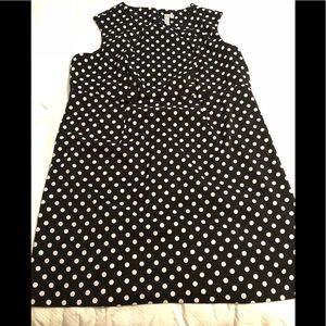 Super cute black and white polka dot dress.